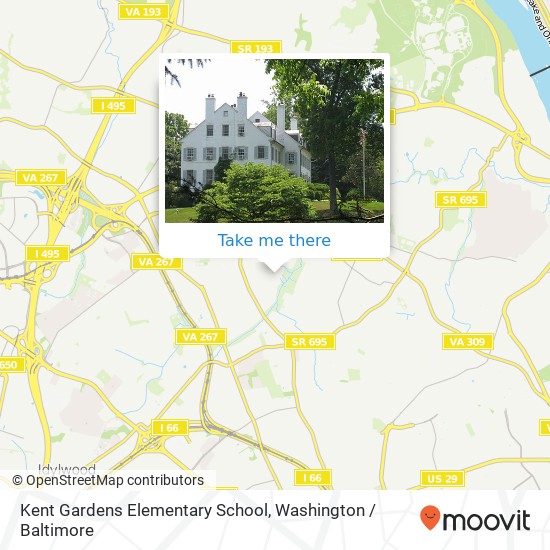 Kent Gardens Elementary School map