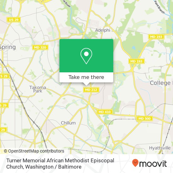 Turner Memorial African Methodist Episcopal Church map