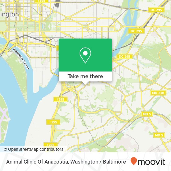 Mapa de Animal Clinic Of Anacostia