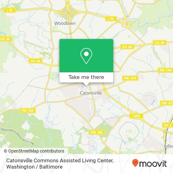 Catonsville Commons Assisted Living Center map