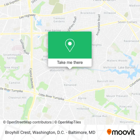 Mapa de Broyhill Crest