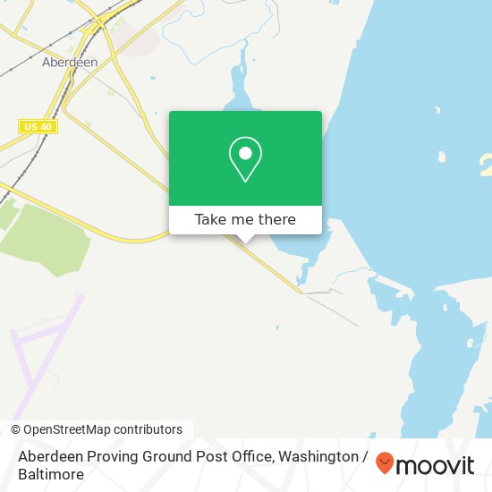 Aberdeen Proving Ground Post Office map