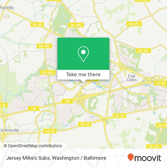 Jersey Mike's Subs map