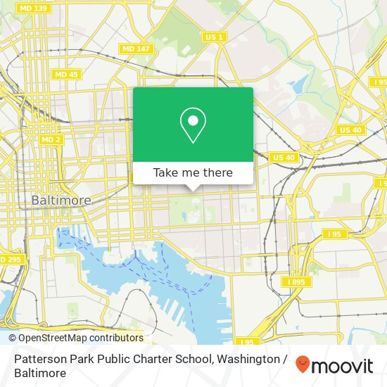 Patterson Park Public Charter School map