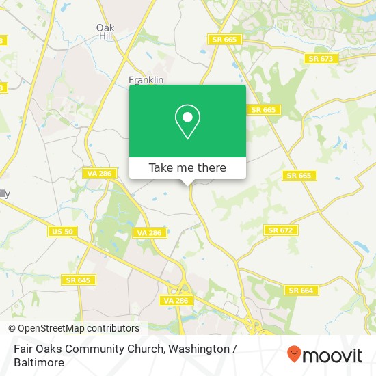 Fair Oaks Community Church map