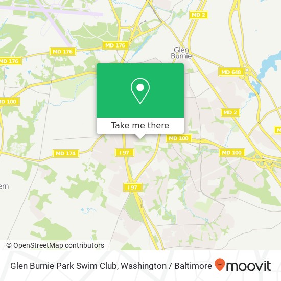 Mapa de Glen Burnie Park Swim Club