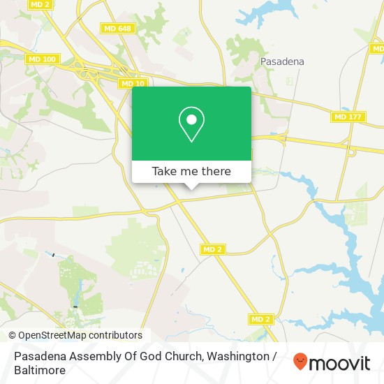 Mapa de Pasadena Assembly Of God Church