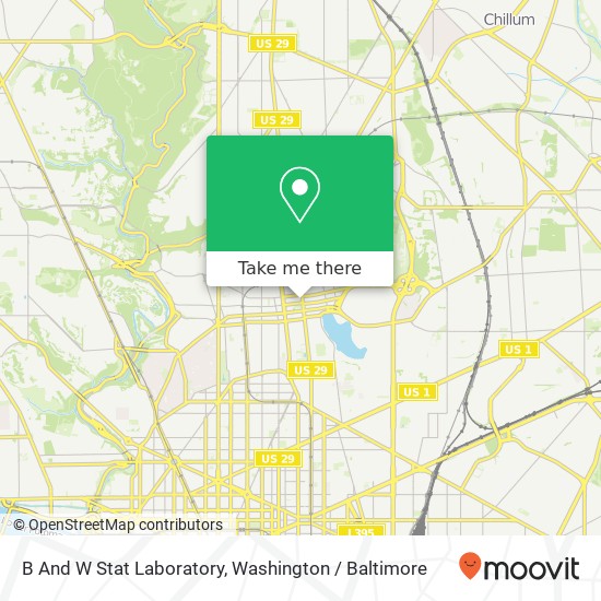 Mapa de B And W Stat Laboratory