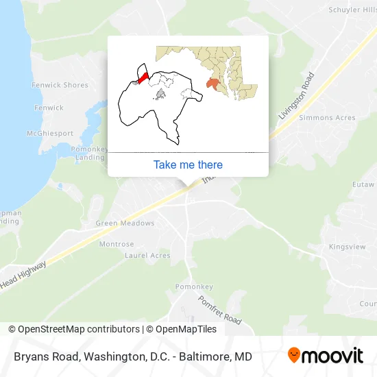 Bryans Road map