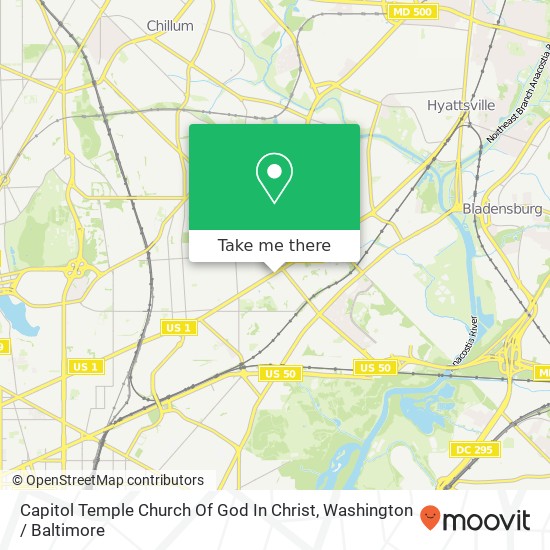 Capitol Temple Church Of God In Christ map