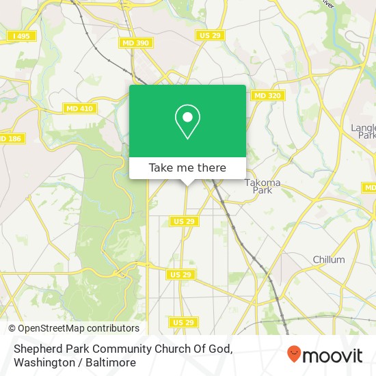 Shepherd Park Community Church Of God map