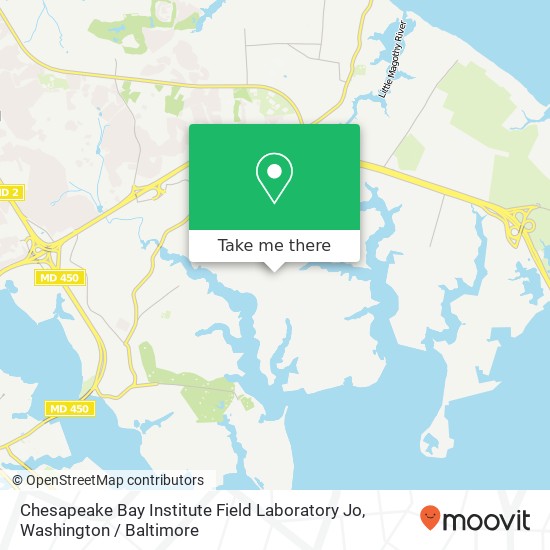 Mapa de Chesapeake Bay Institute Field Laboratory Jo
