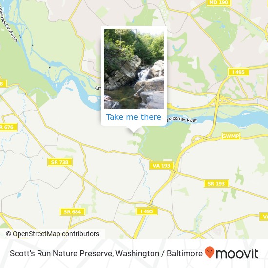 Mapa de Scott's Run Nature Preserve