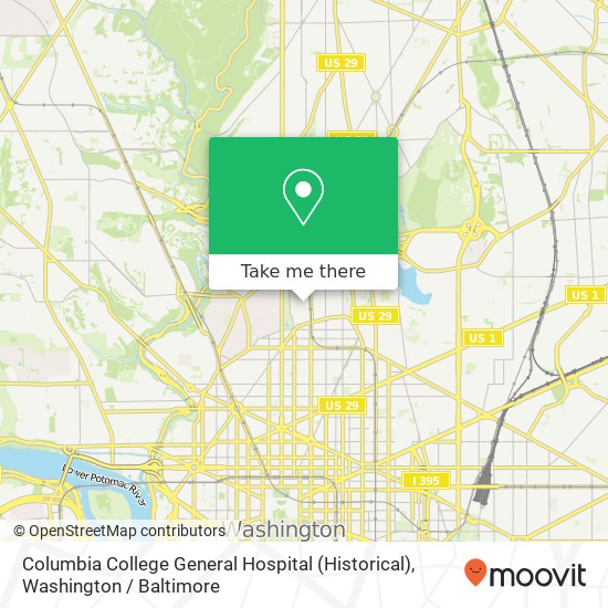 Columbia College General Hospital (Historical) map