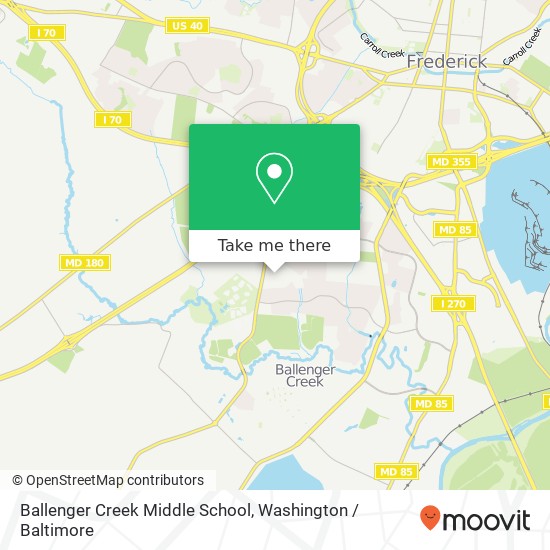 Ballenger Creek Middle School map