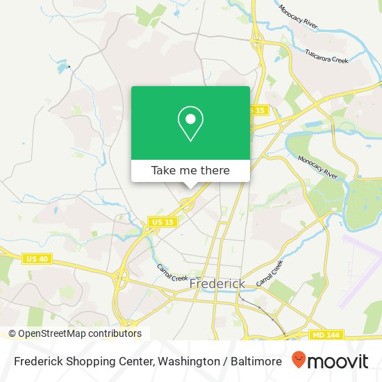 Mapa de Frederick Shopping Center