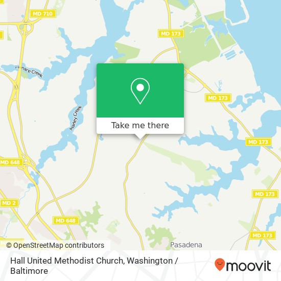 Mapa de Hall United Methodist Church