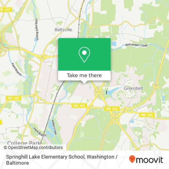 Mapa de Springhill Lake Elementary School