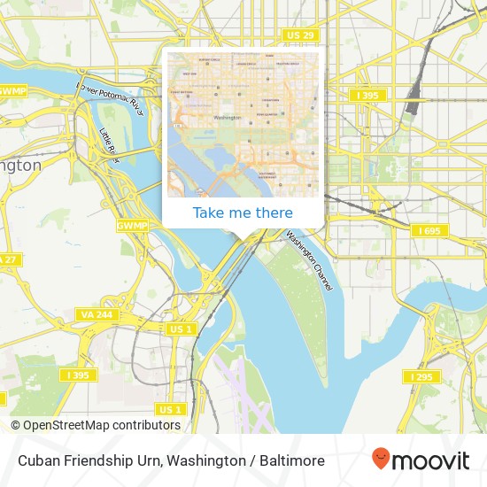 Mapa de Cuban Friendship Urn