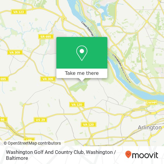 Mapa de Washington Golf And Country Club