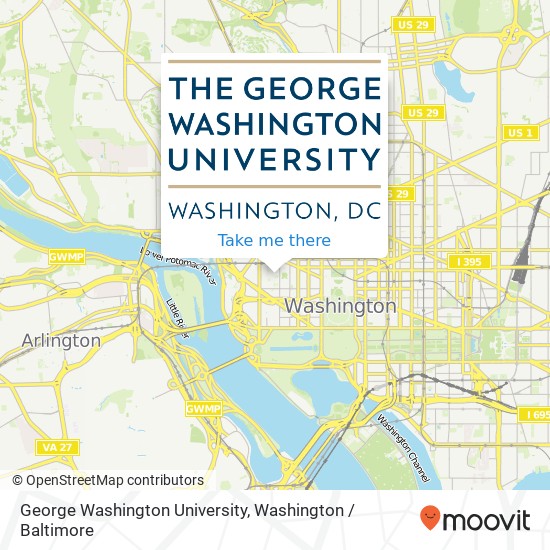 Mapa de George Washington University