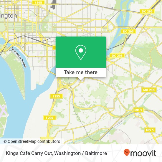 Kings Cafe Carry Out map