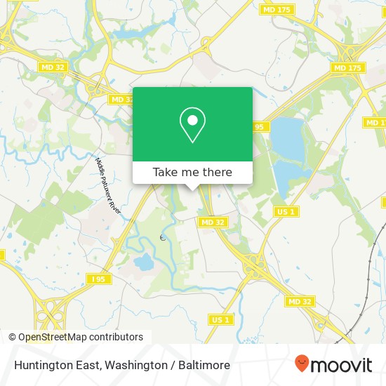 Huntington East map
