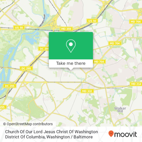 Mapa de Church Of Our Lord Jesus Christ Of Washington District Of Columbia