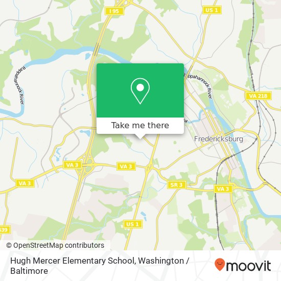 Hugh Mercer Elementary School map