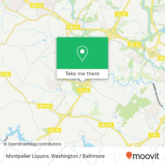 Montpelier Liquors map