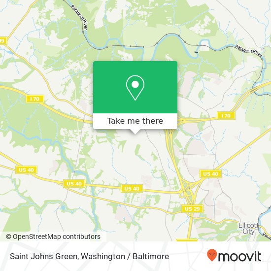 Mapa de Saint Johns Green