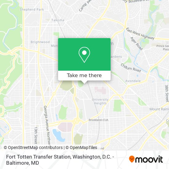Fort Totten Transfer Station map
