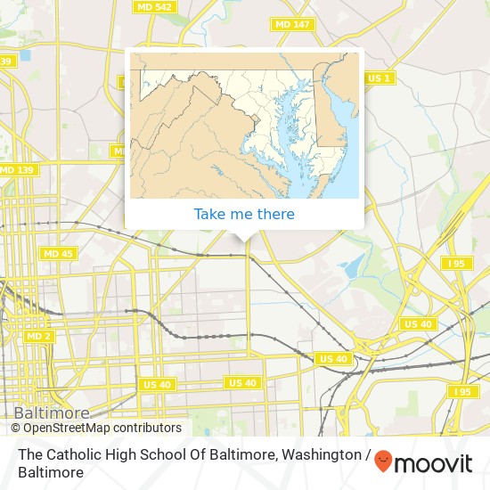 The Catholic High School Of Baltimore map