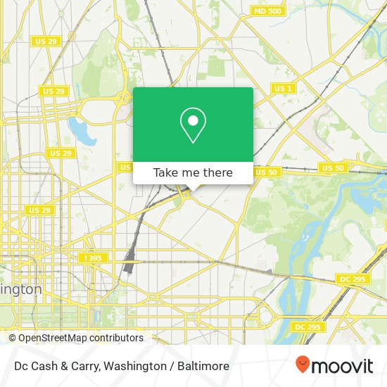 Dc Cash & Carry map