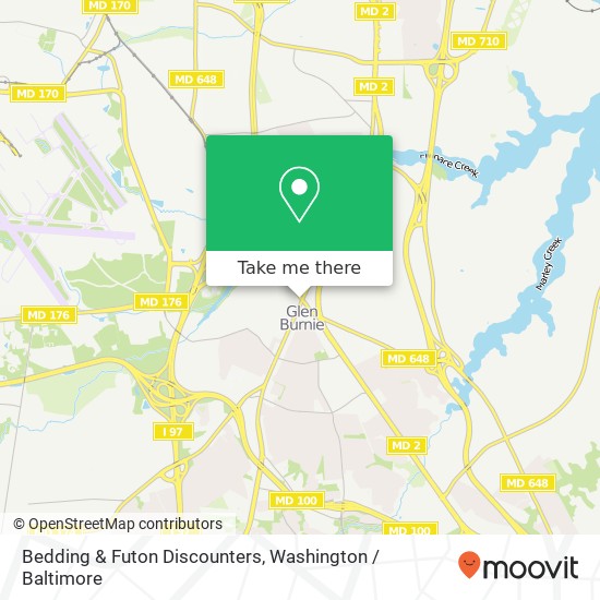 Bedding & Futon Discounters map