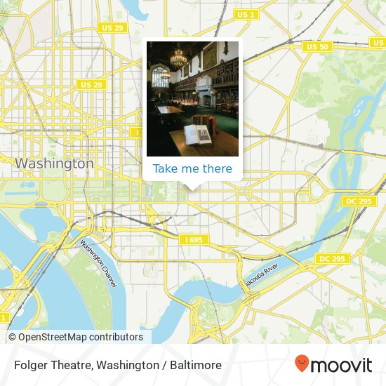 Folger Theatre map