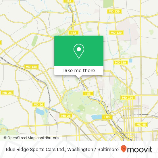 Blue Ridge Sports Cars Ltd. map