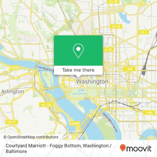 Mapa de Courtyard Marriott - Foggy Bottom