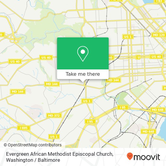 Mapa de Evergreen African Methodist Episcopal Church