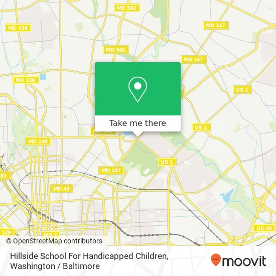 Hillside School For Handicapped Children map