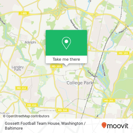 Gossett Football Team House map