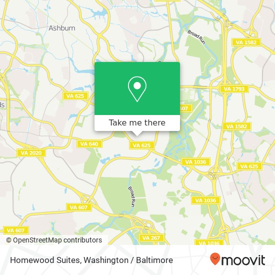 Mapa de Homewood Suites