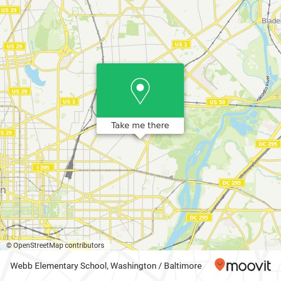 Mapa de Webb Elementary School