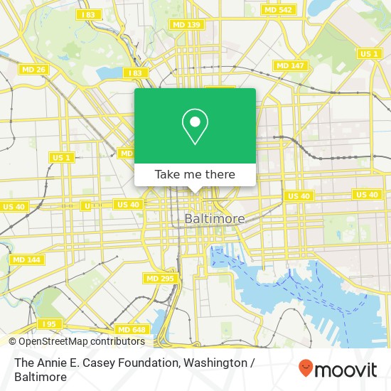 Mapa de The Annie E. Casey Foundation