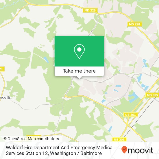 Waldorf Fire Department And Emergency Medical Services Station 12 map