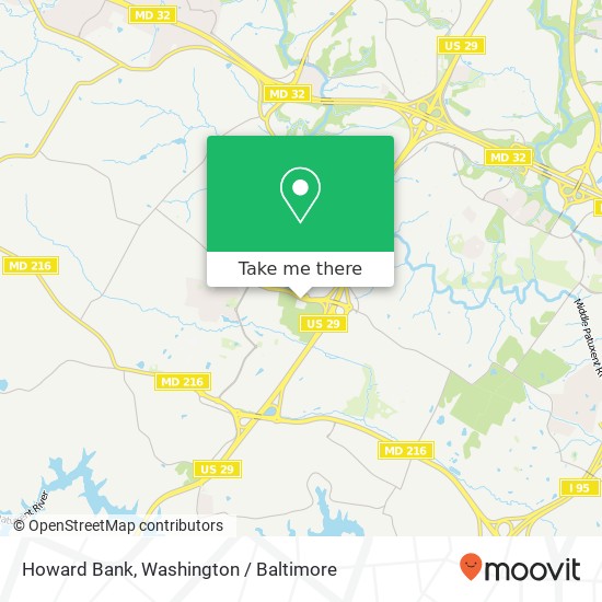 Mapa de Howard Bank
