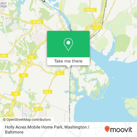 Holly Acres Mobile Home Park map