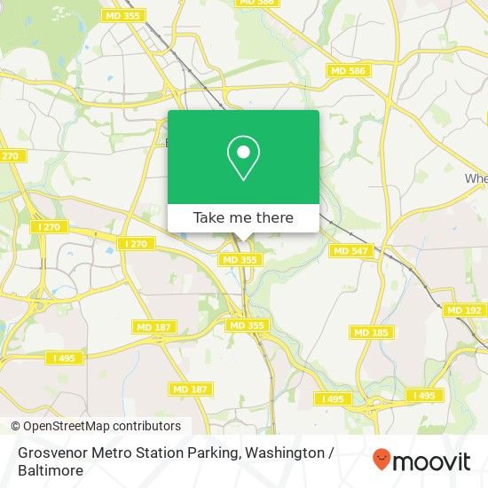 Grosvenor Metro Station Parking map