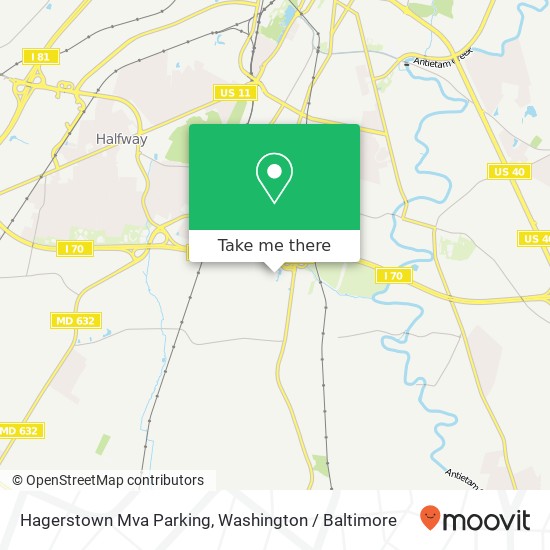 Hagerstown Mva Parking map