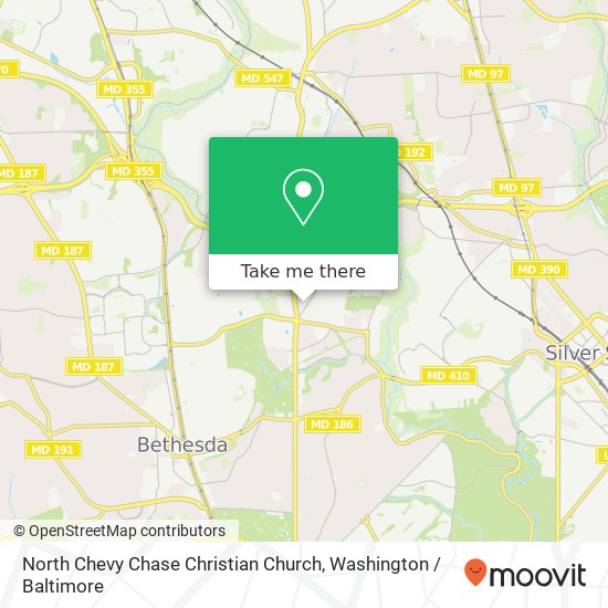 North Chevy Chase Christian Church map